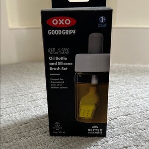 OXO Good Grips Glass Oil Bottle with Yellow Silicone Brush